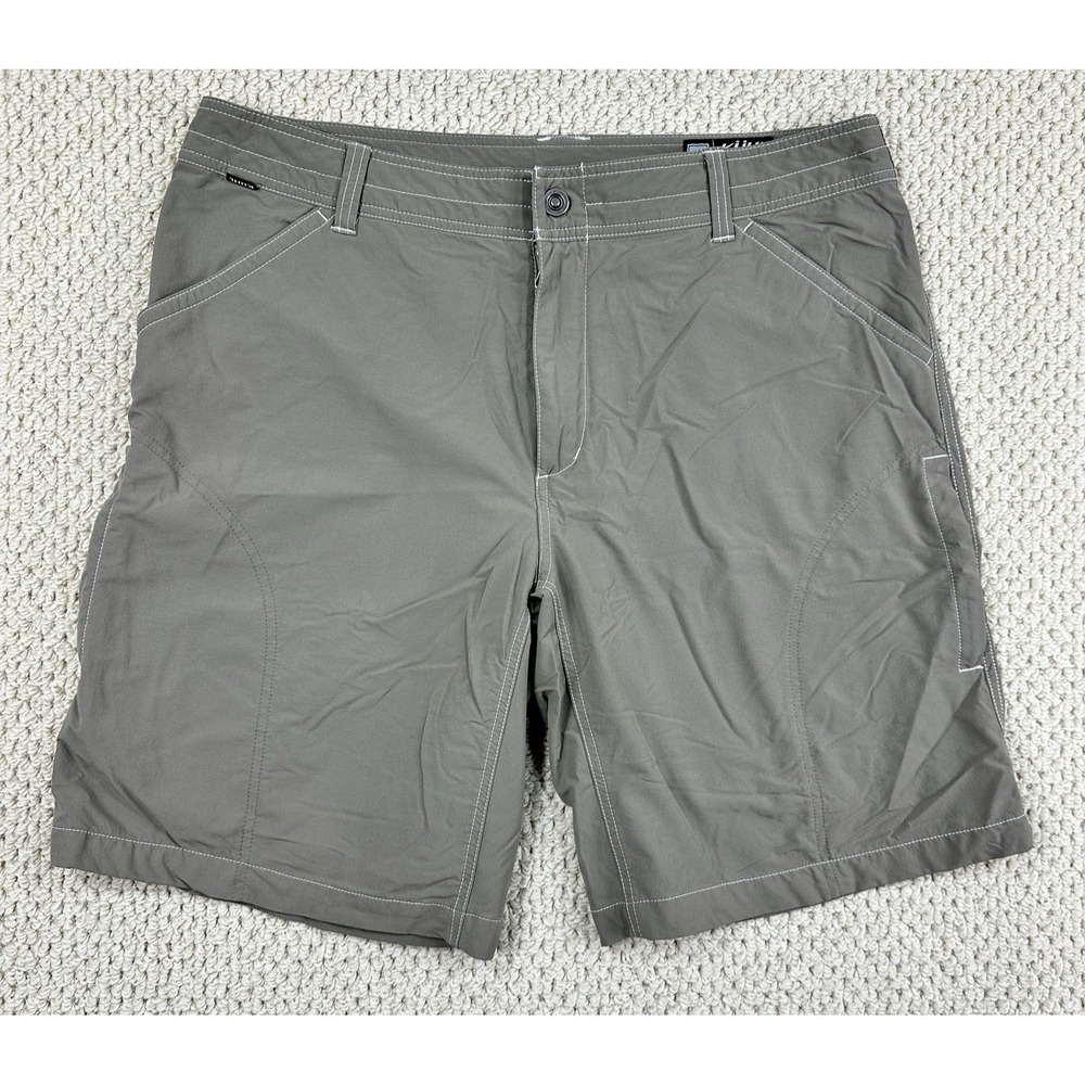 KUHL Renegade Shorts Mens 38 Khaki Stretch Utility Hiking Outdoors Trail Fishing